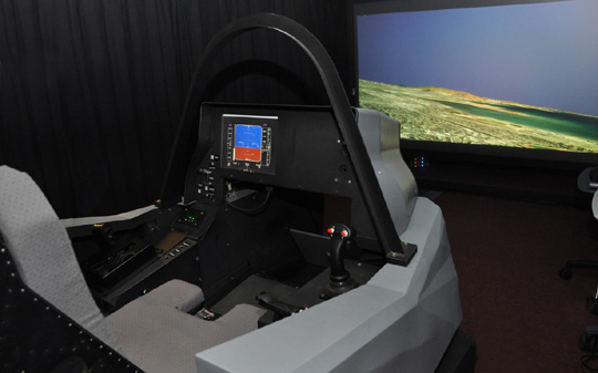 Photo of the OBVA Part-Task Flight Simulator