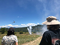 Click to see an image of the STEReO team observing coordinated firefighting exercises at the annual CAL FIRE Aerial Supervision Academy (CASA) field training