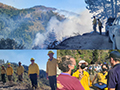 Click to see an image of the STEReO team observing operations at the McCash wildfire in California